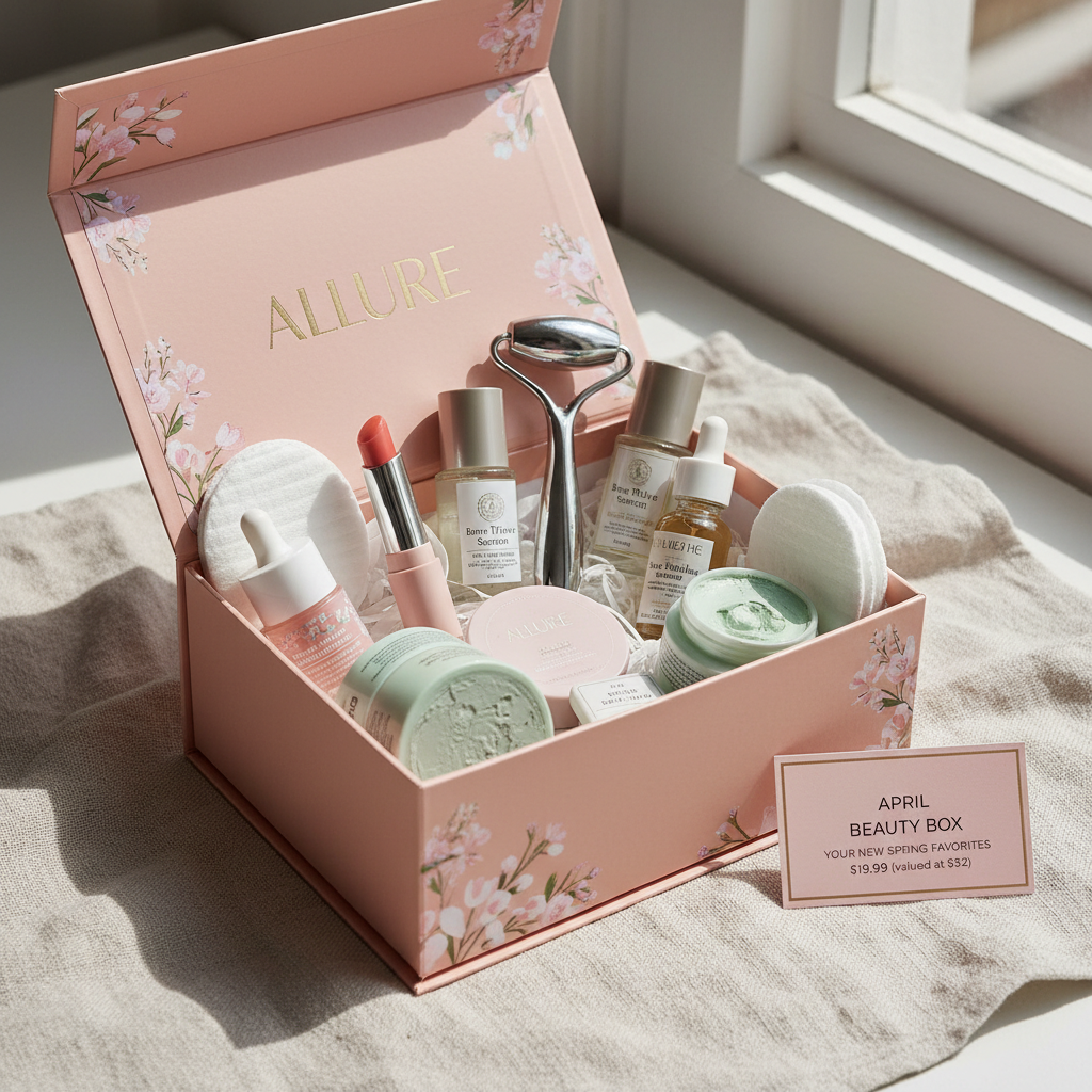 Откройте для себя новые весенние фавориты в апрельской коробке красоты Allure — узнайте о косметических продуктах внутри