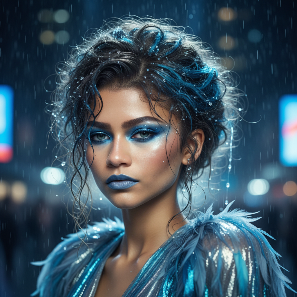 Причёска и макияж Зендаи на „Something Blue“ меня очаровывают — смотрите фотографии