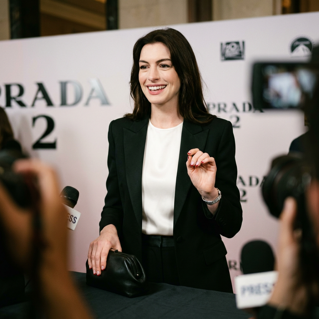 Красный французский маникюр Энн Хэтэуэй просто великолепен — смотрите фотографии